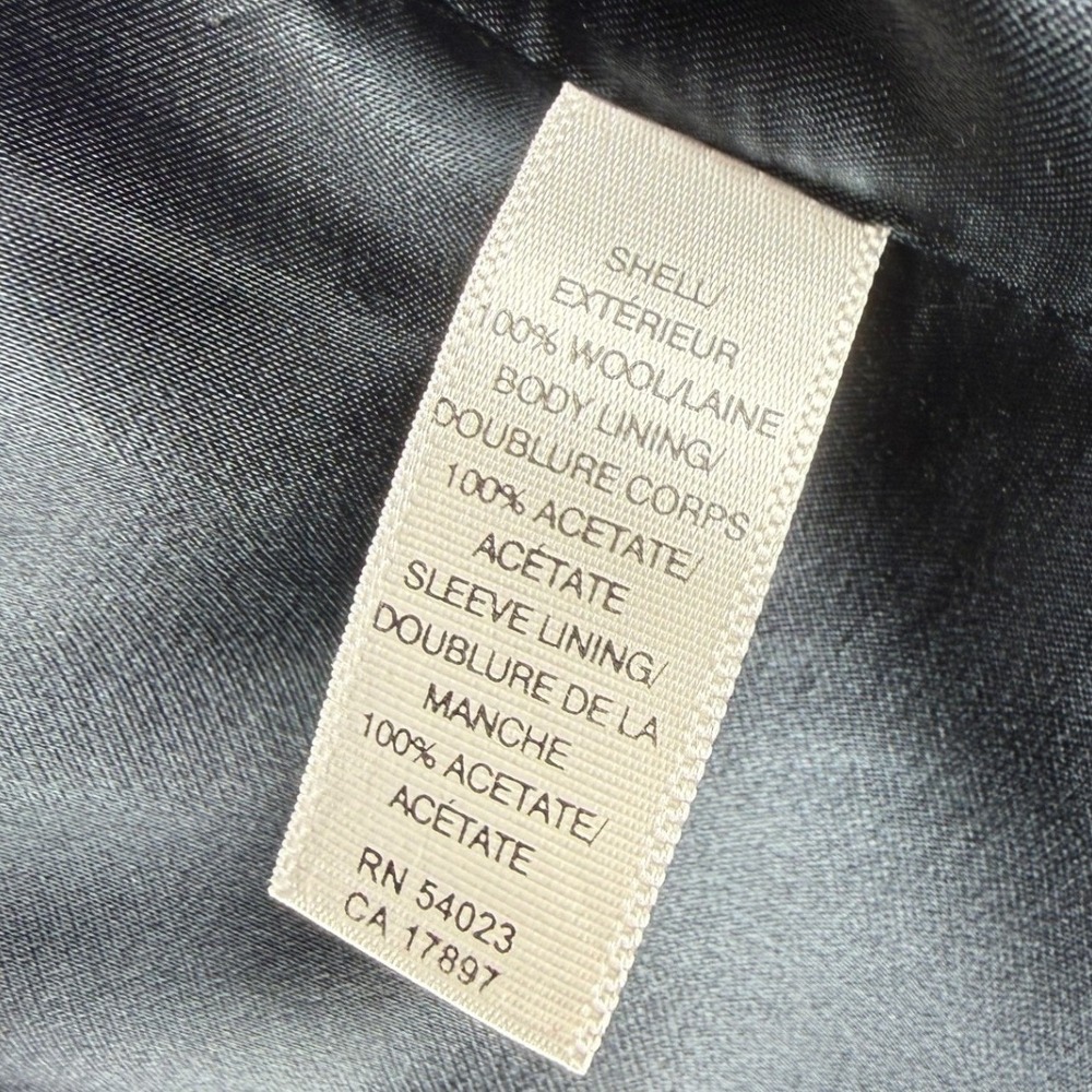 Banana Republic Mens 38R Modern Fit Pinstripe Blazer 100% Wool Navy Blue Jacket - Picture 7 of 12